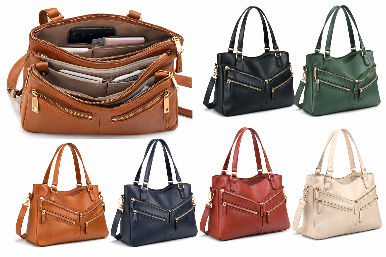 Leather Handbags - Buy 1 Get 1 50% off