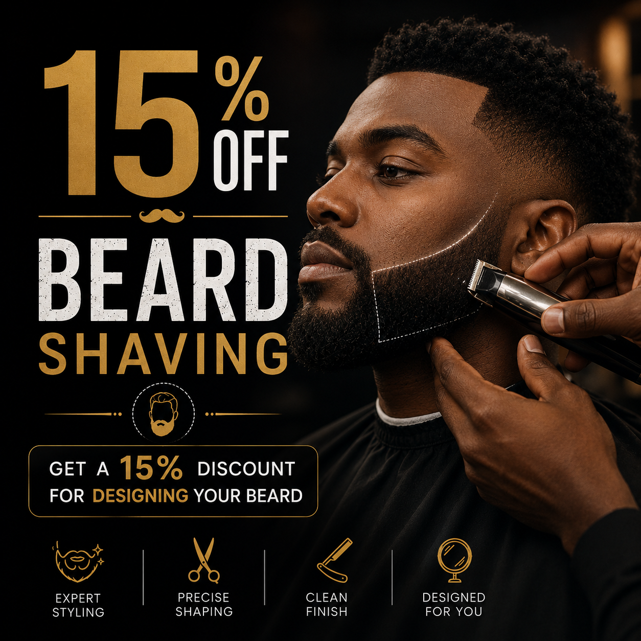 15% off Beard Shaving
